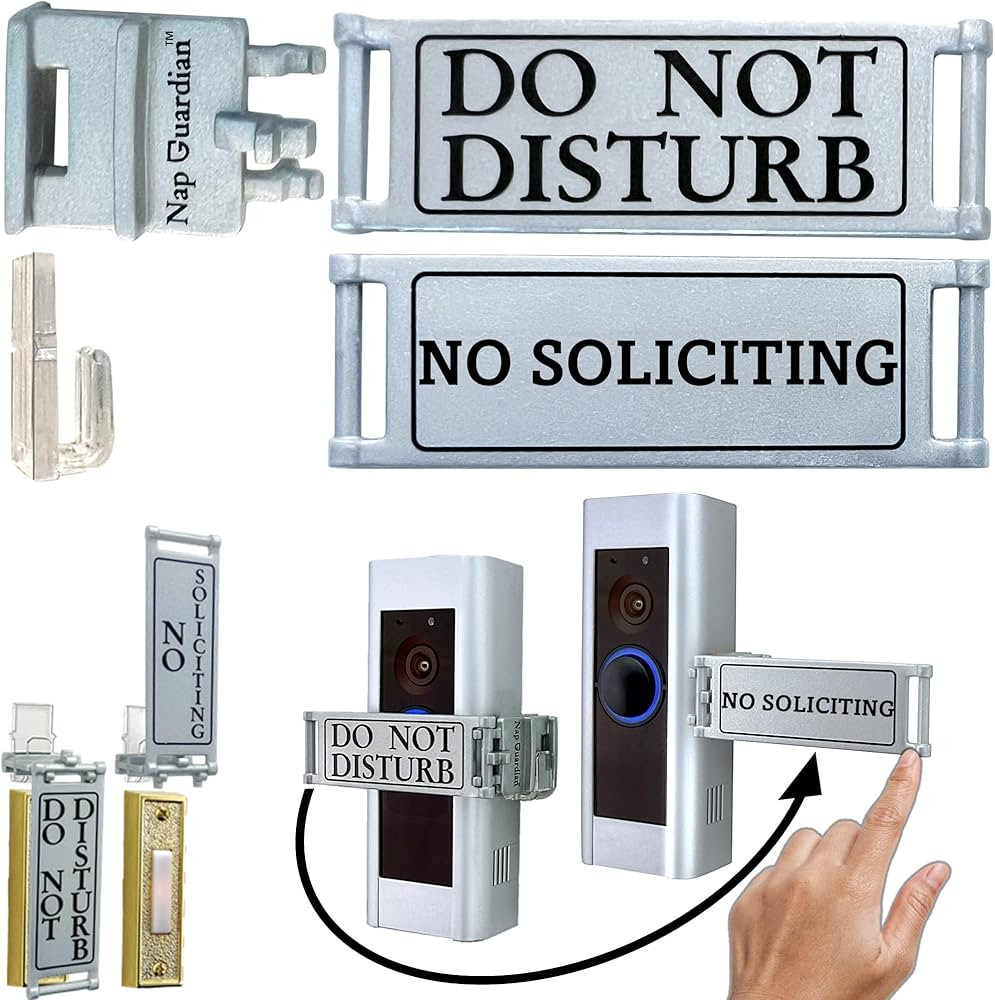 Fits Any Doorbell, Rotates-a Dual Purpose Sign-DO NOT DISTURB and NO SOLICITING combined Easy ins... | Amazon (US)