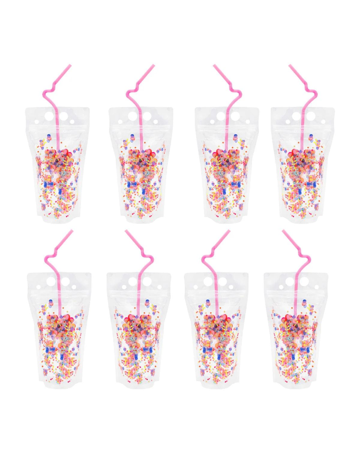 Say Cheers Reusable Confetti Hydration Pouches | Packed Party