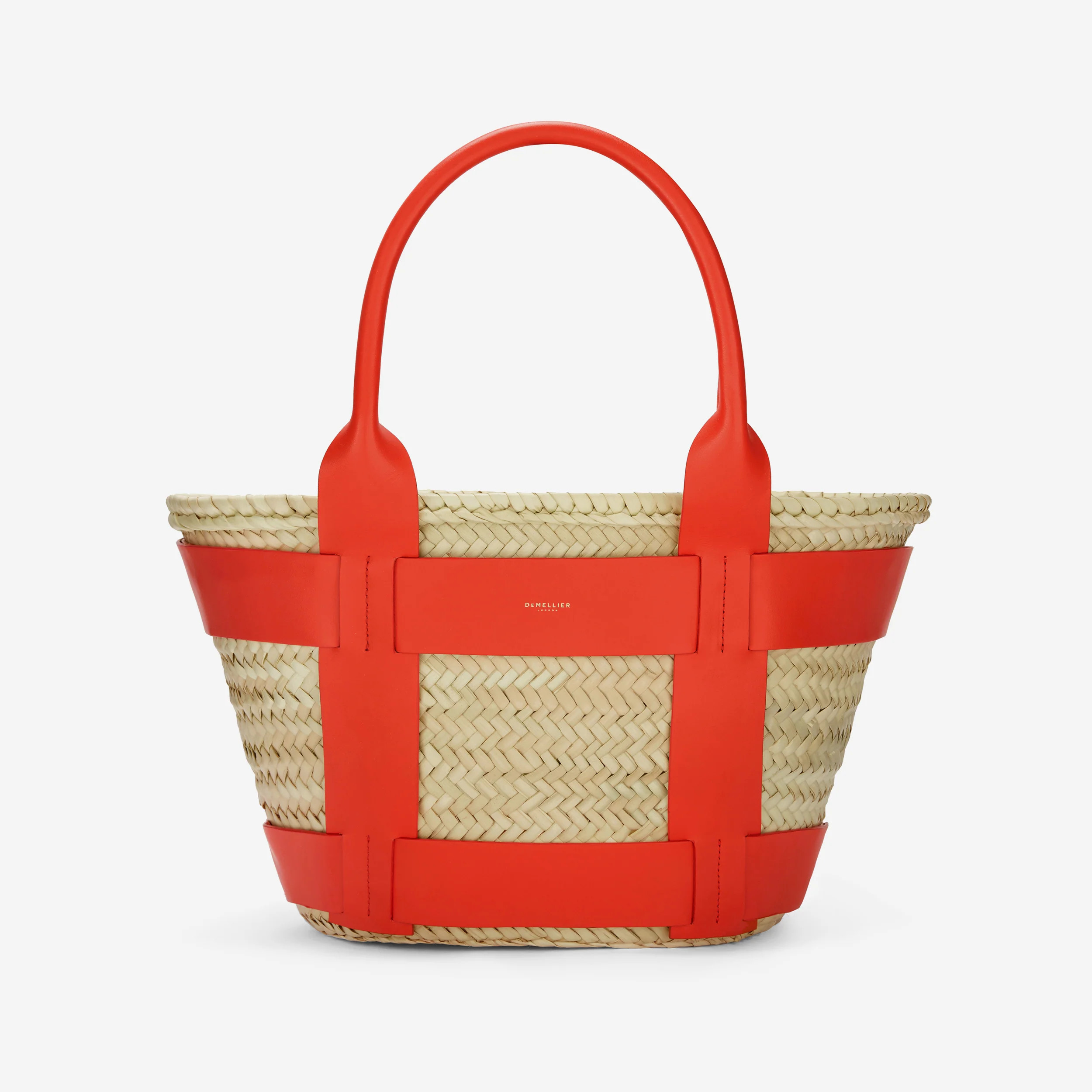 The Santorini | Natural Basket Poppy Red Smooth | DeMellier | DeMellier