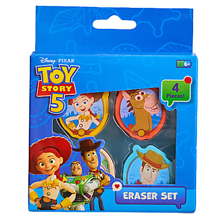 Toy Story 5 Licensed Eraser Set 1 14 x 1 14  Set of 4 Erasers - Office Depot | Office Depot and OfficeMax 
