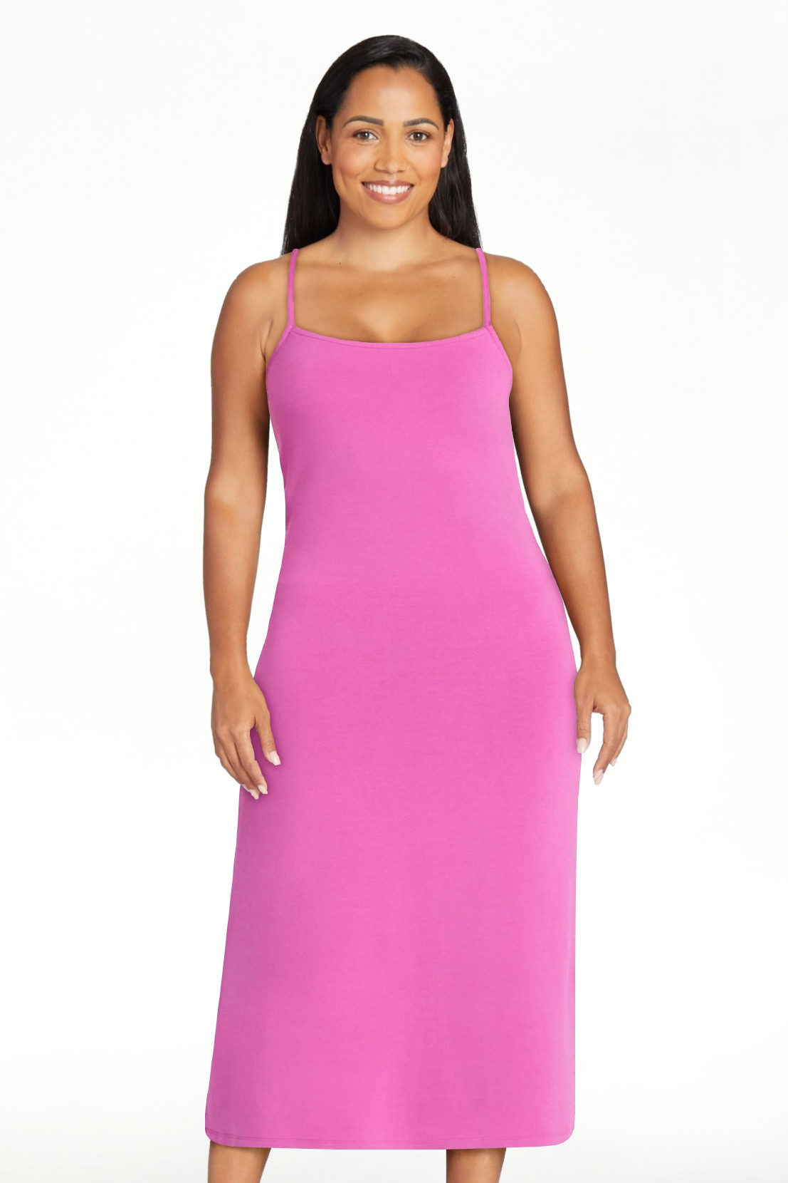 No Boundaries Sleeveless Square Neck Midi Dress, Women's & Women's Plus Sizes XXS-4X | Walmart (US)