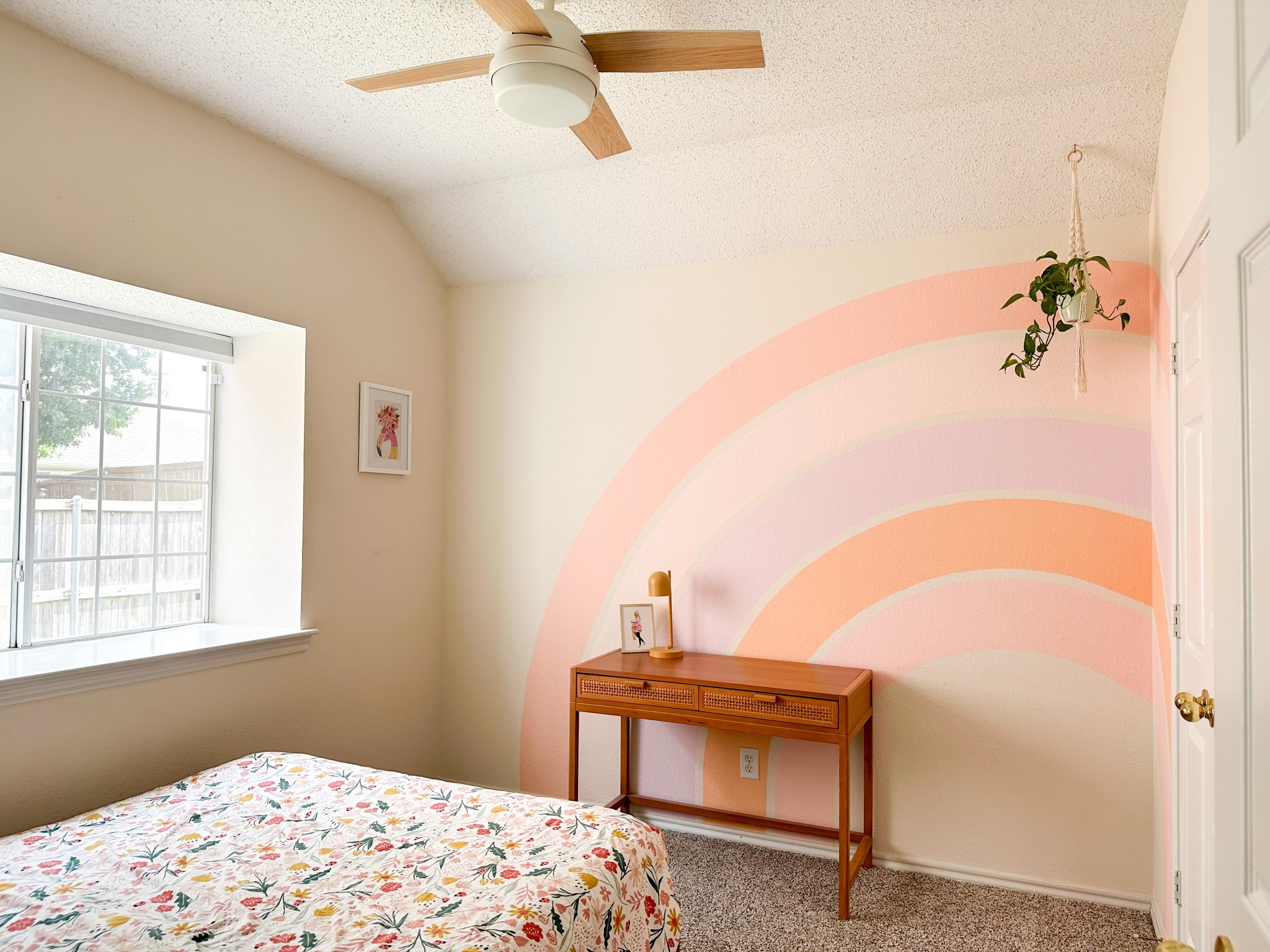 We loved our DIY rainbow mural wall in our girls’ old room, in our Texas house. This was the very last picture I took in here, before everything got boxed up and wrapped for our big move. 🥹 



#LTKhome