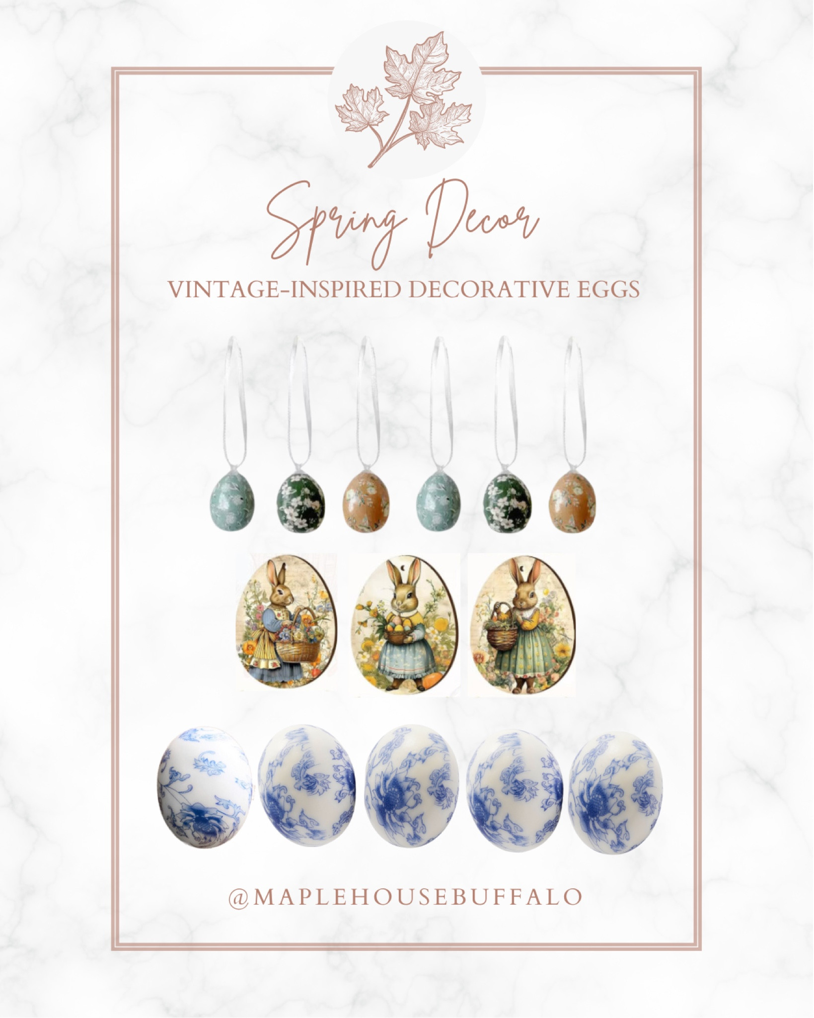 Vintage-inspired decorative eggs 
The hanging eggs are currently on sale at JoAnn Fabrics! I wasn’t able to tag them through LTK. Check stock at your local JoAnn’s!

Easter decor, after holiday sale, spring decor, chinoiserie, painted eggs

#LTKhome #LTKSeasonal #LTKsalealert