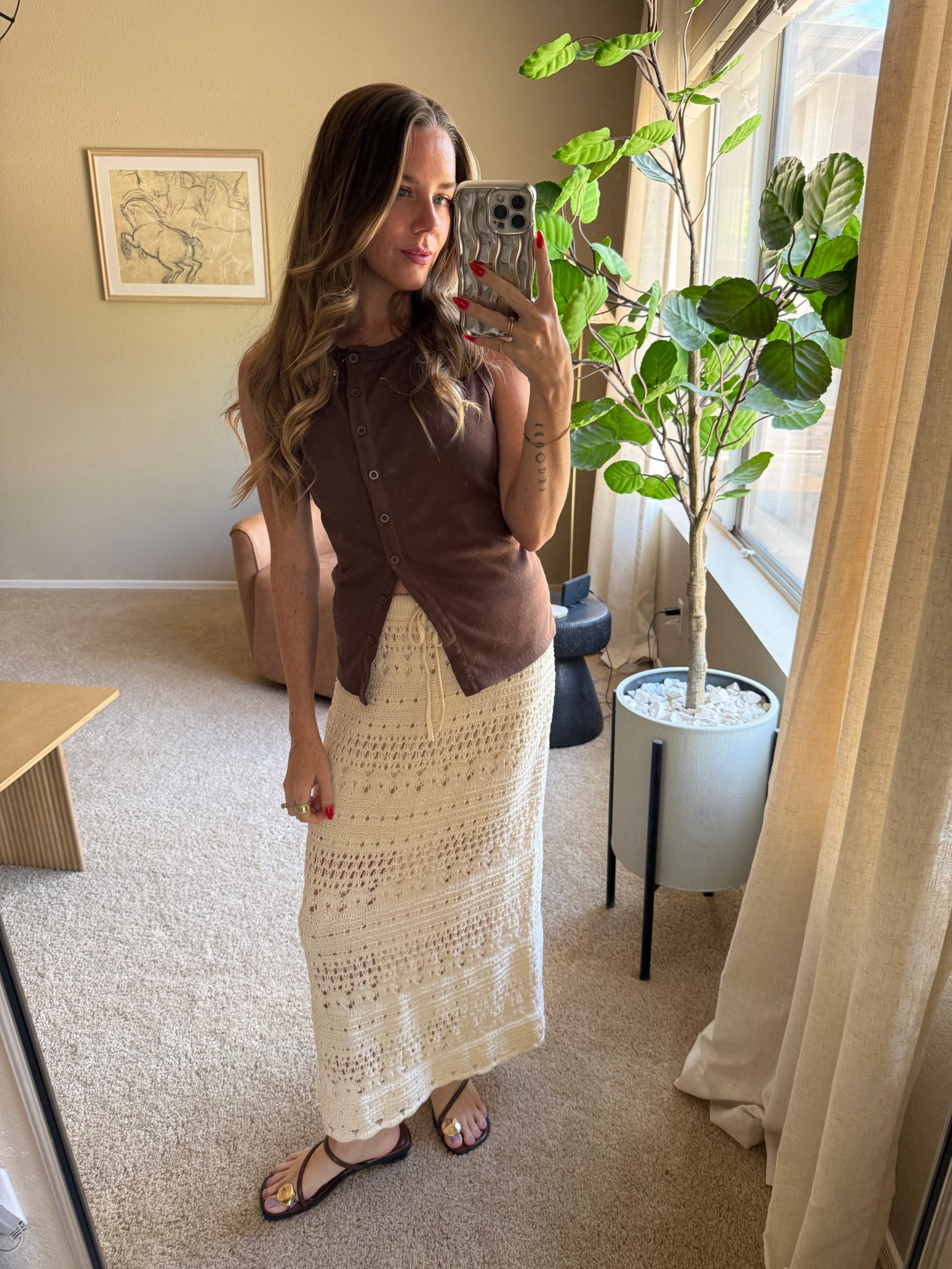 Brown and cream combo for spring! This top I got in a medium and the skirt in a small!

#LTKFindsUnder50 #LTKSaleAlert #LTKFestival