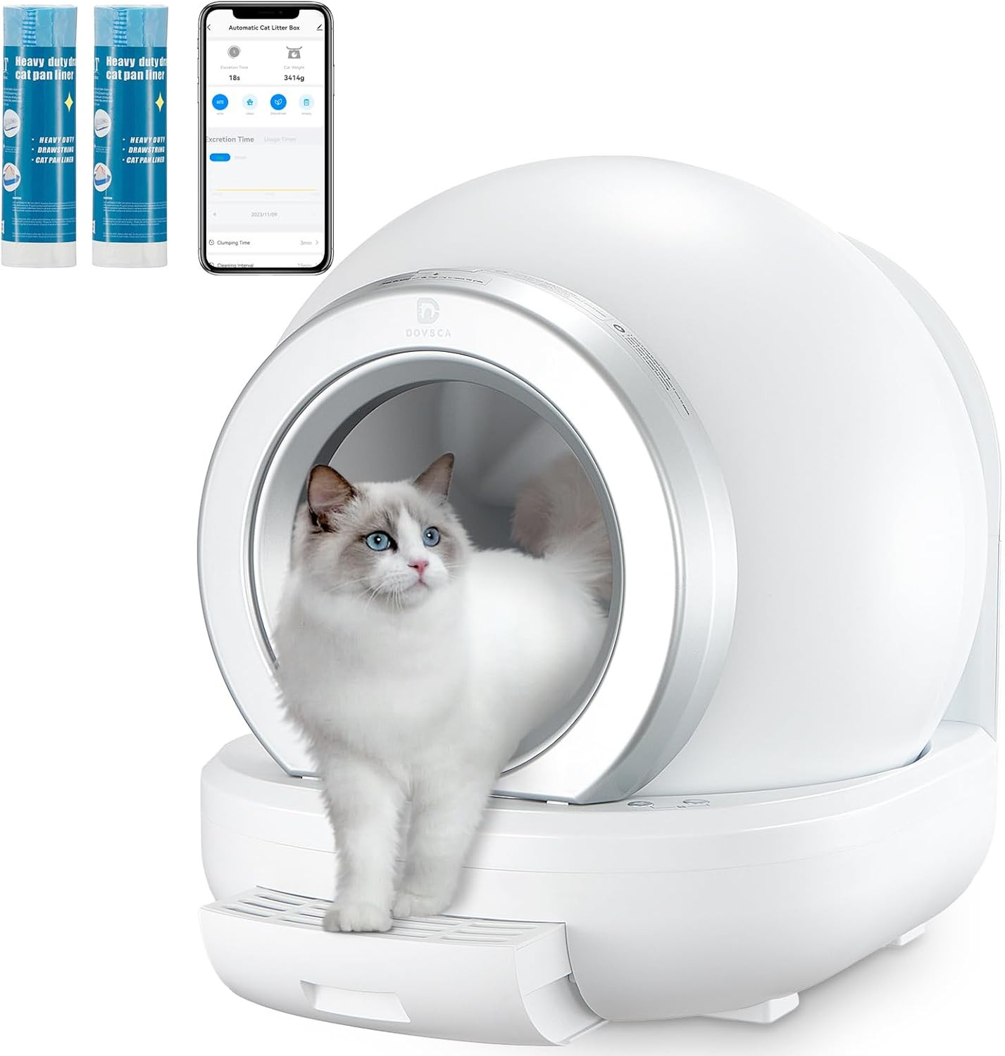 Self Cleaning Litter Box，Automatic Cat Litter Box Self Cleaning Large Capacity for Multiple Cat... | Amazon (US)