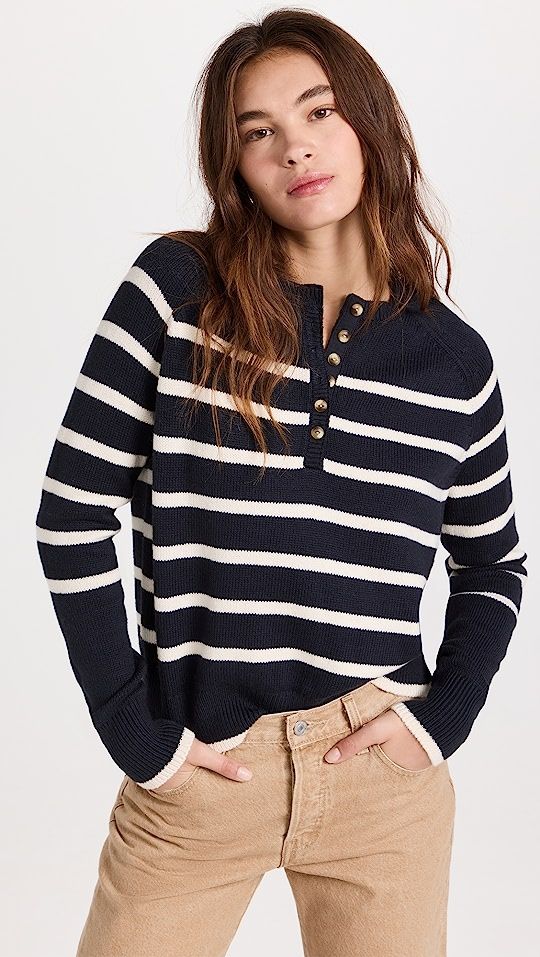 Cozy Cotton Henley Sweater | Shopbop