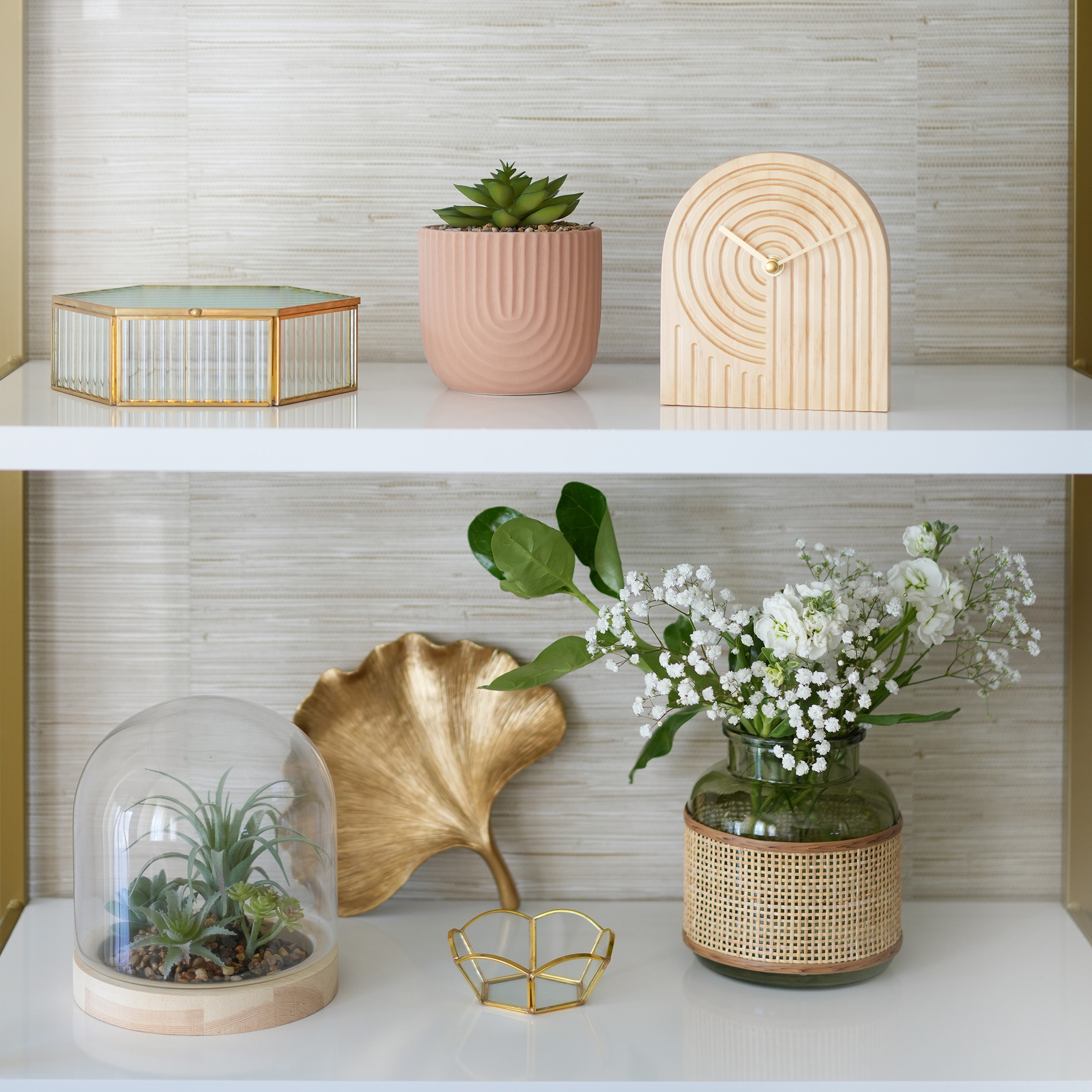 Leaf Shaped Gold Indoor Tabletop Trinket Tray | Walmart (US)