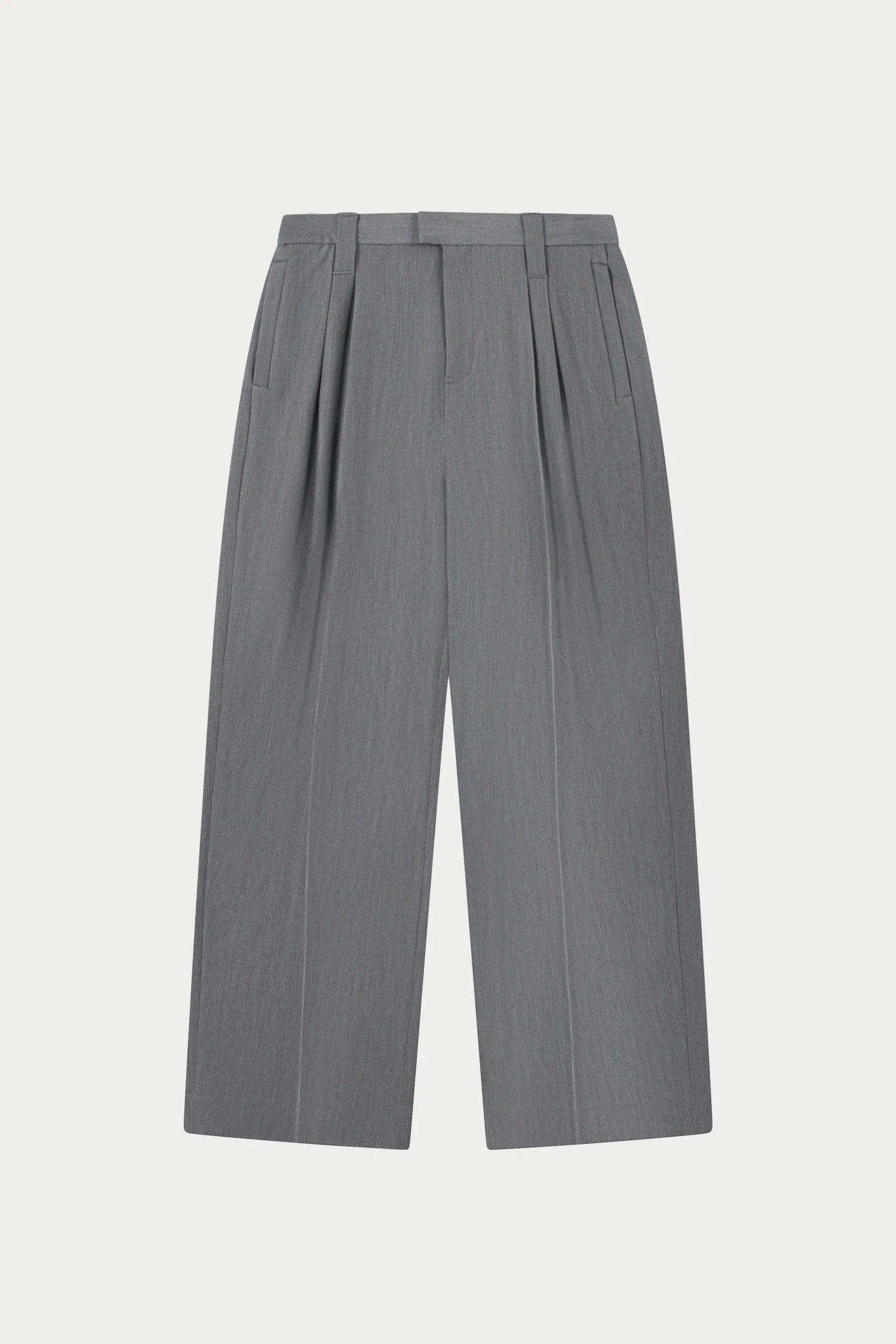 BARREL LEG TAILORED TROUSERS - GREY | The Couture Club