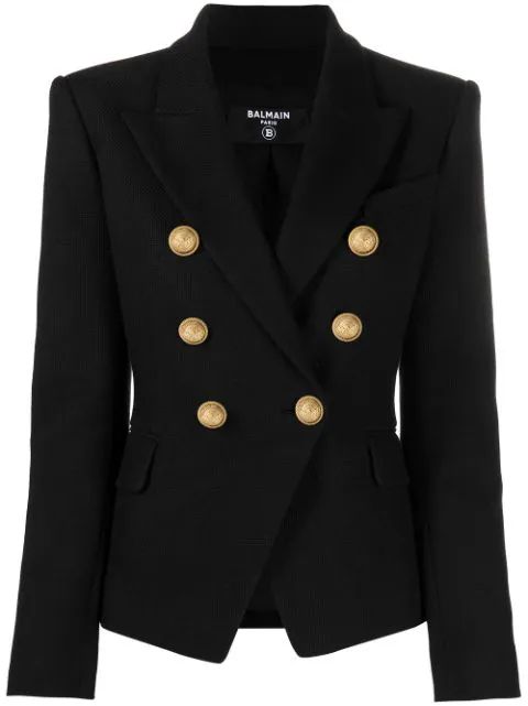 double-breasted button blazer | Farfetch (CA)