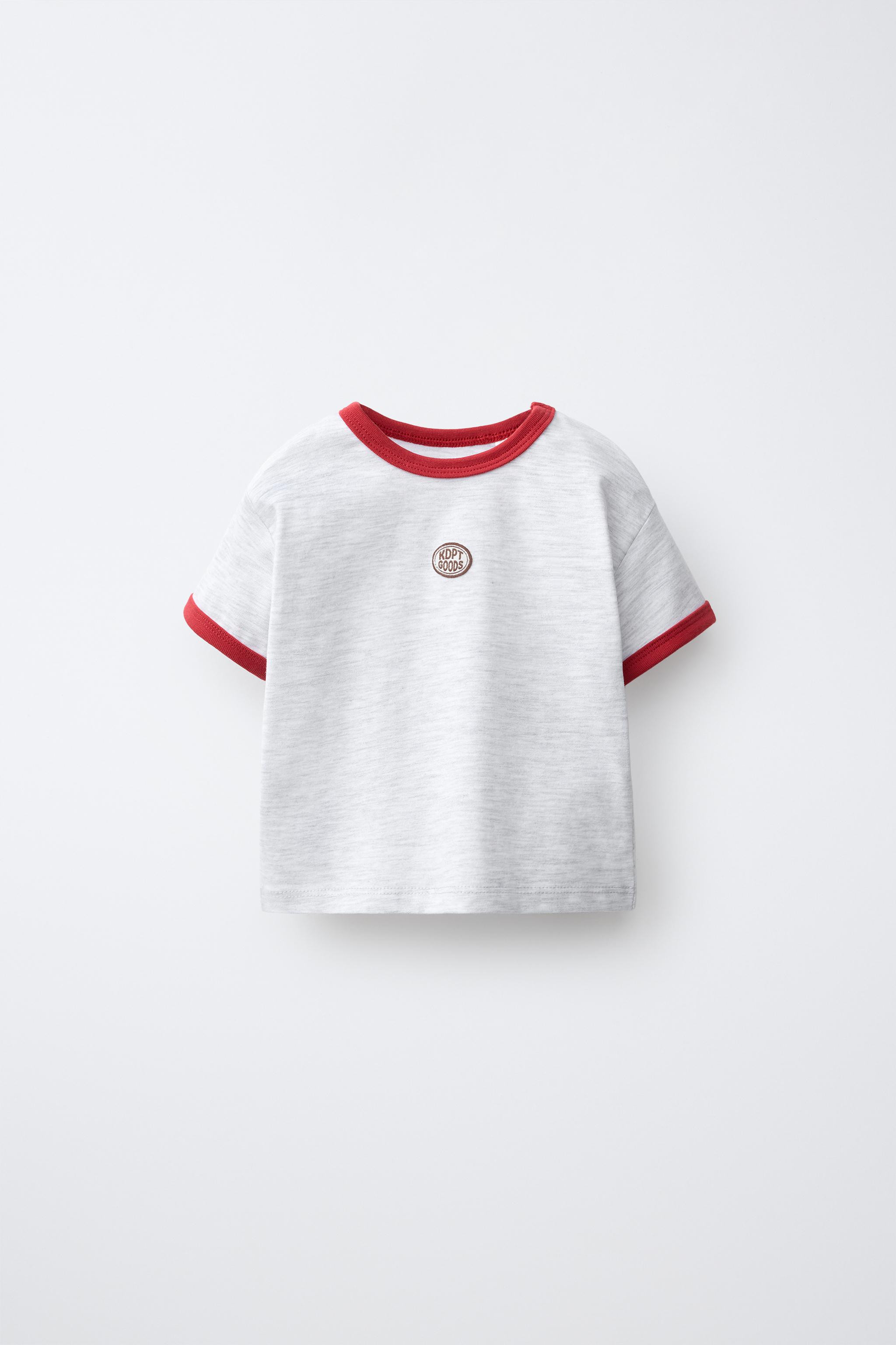 CONTRAST PIPED T-SHIRT | Zara US