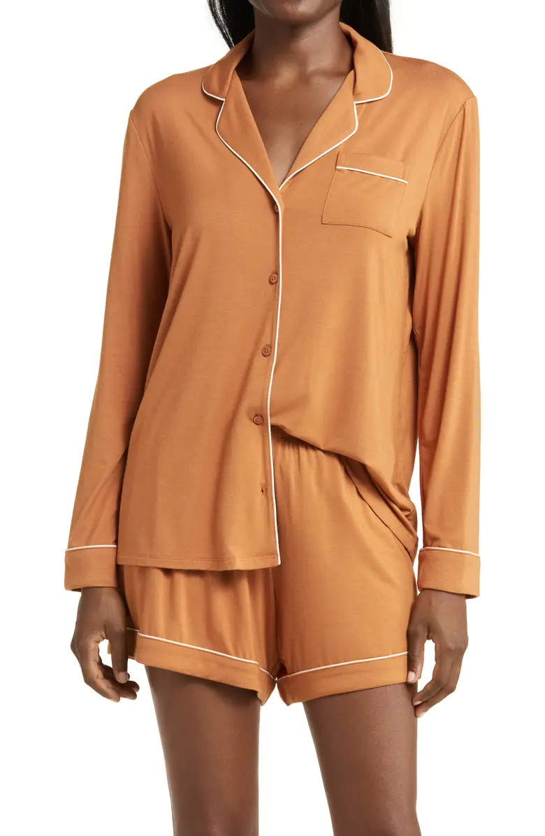 Moonlight Eco Long Sleeve Stretch Modal Short Pajamas | Nordstrom
