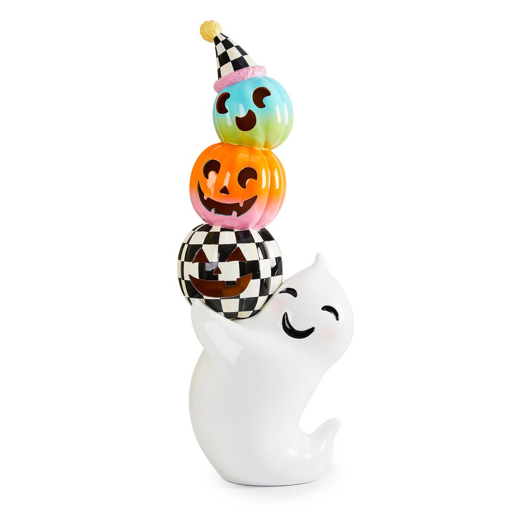 Trick or Treat Illuminated Ghost with Pumpkins Figure | MacKenzie-Childs