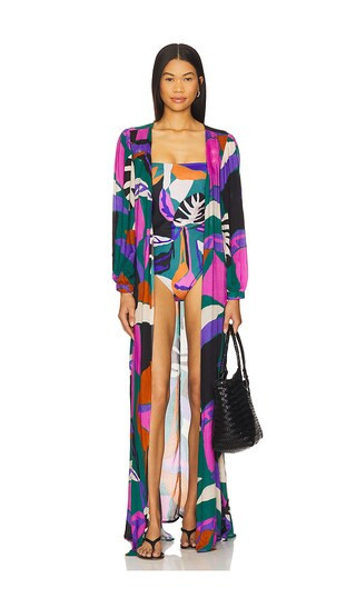 villa fresca Serena Cover Up in Teal, Rust. - size L/XL | Revolve Clothing (Global)