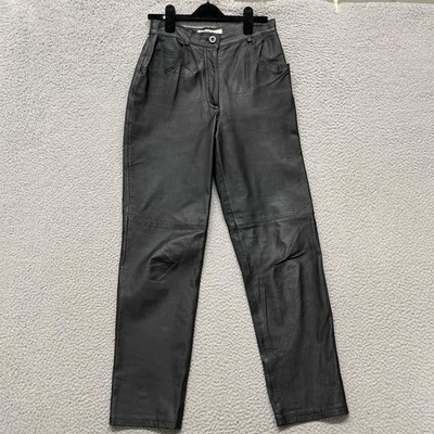 Tower Hill Collection Leather Pants Womens 6 Black Tapered Leg Grunge Biker | eBay | eBay US