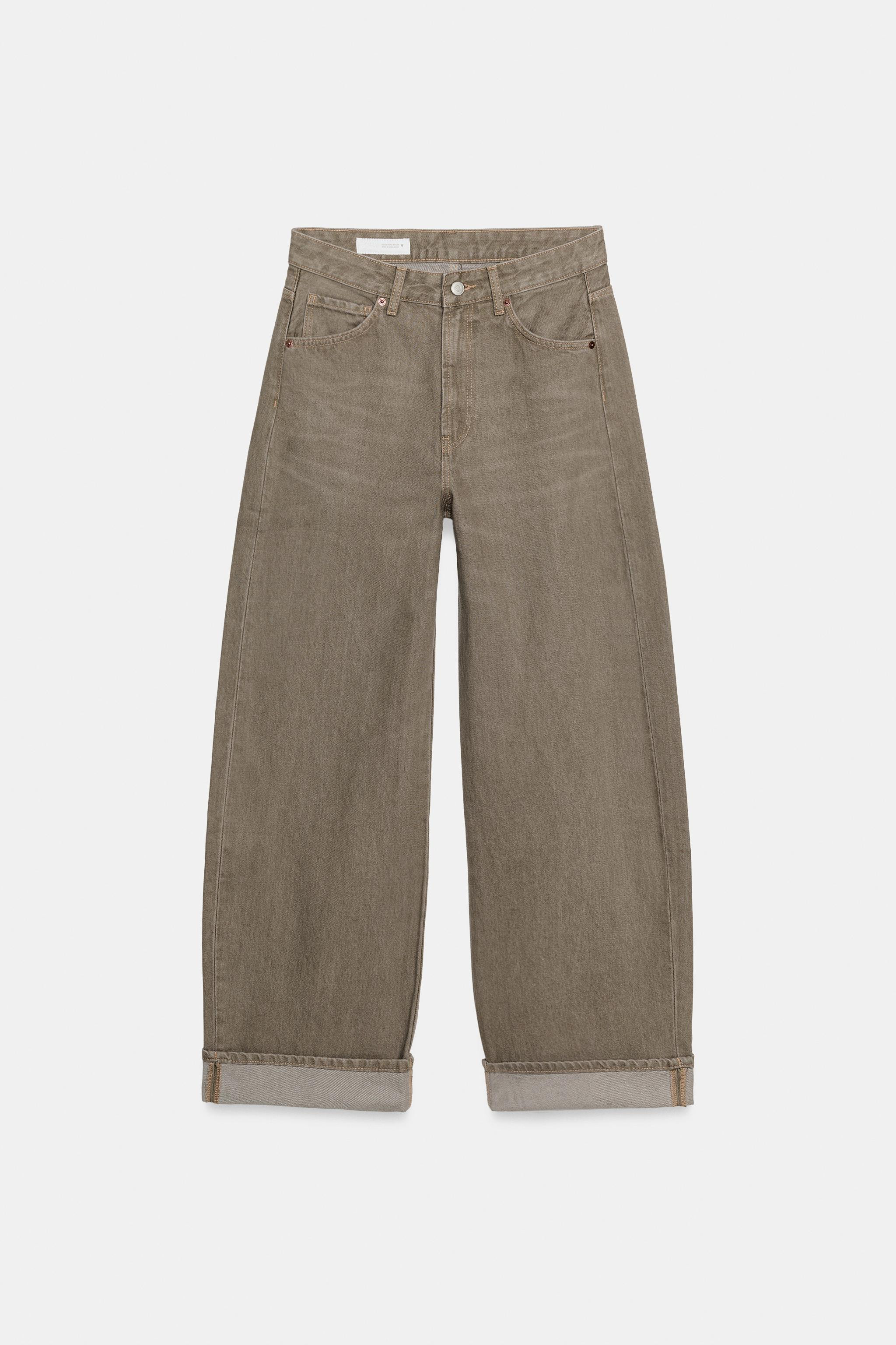 TRF MID-RISE BAGGY FOLDED JEANS | Zara US