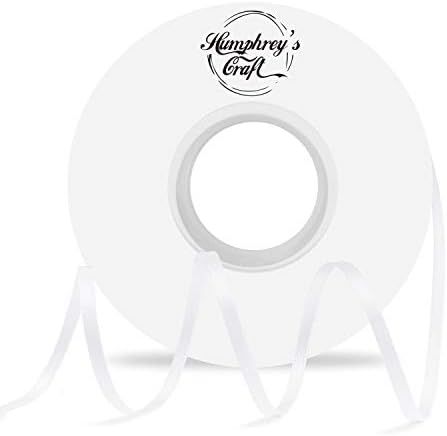 Amazon.com: Humphrey's Craft 1/8 Inch White Double Faced Satin Ribbon - 50 Yards Variety of Color... | Amazon (US)