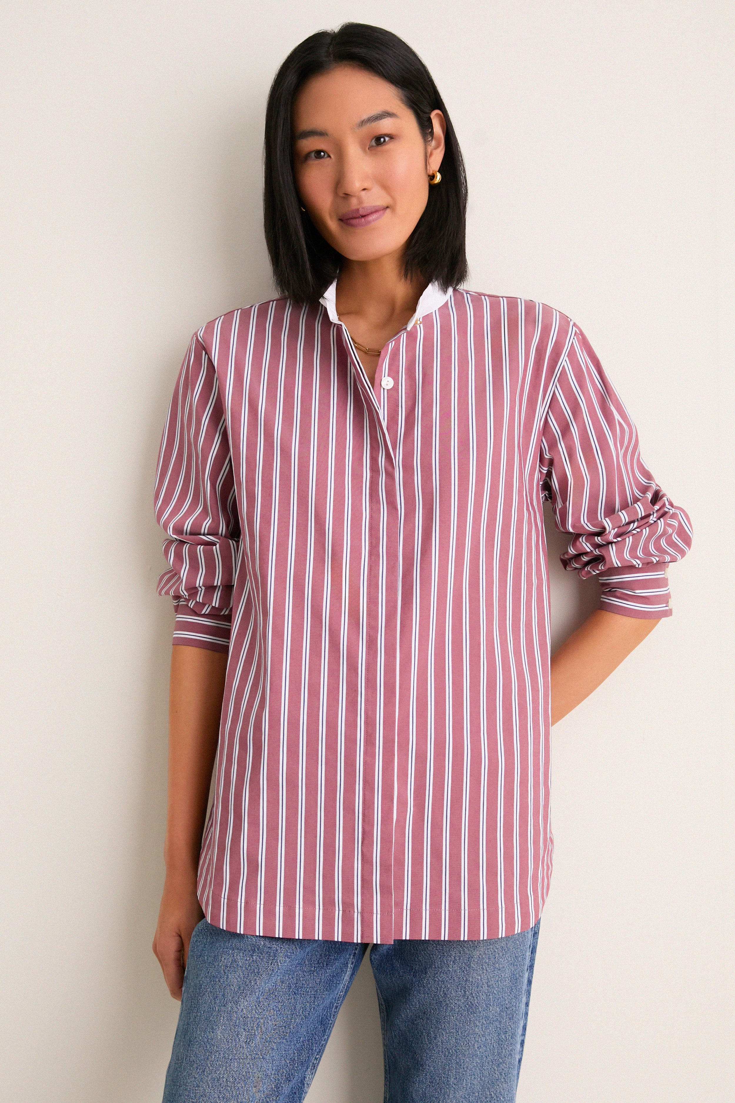 Port Stripe Camelot Collar Tunic | Tuckernuck (US)