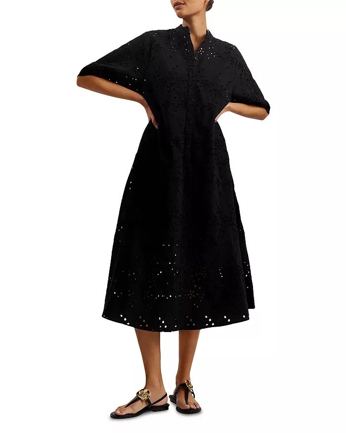 Oversized Broderie Shirt Dress | Bloomingdale's (US)