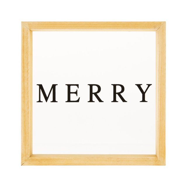 Framed Merry Decor, 7.87 in, by Holiday Time | Walmart (US)