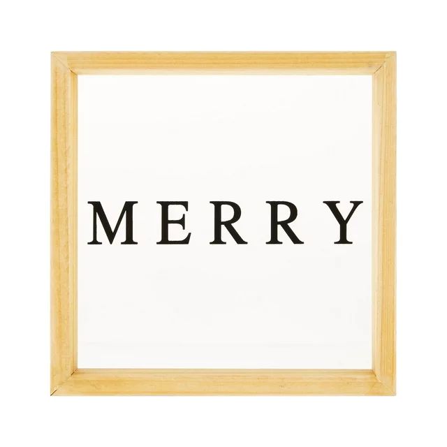 Framed Merry Decor, 7.87 in, by Holiday Time | Walmart (US)