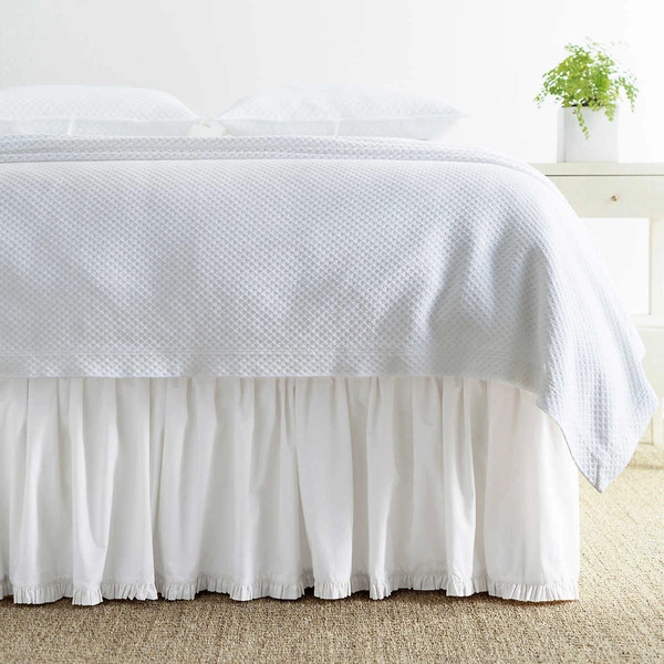 Classic Ruffle White Bed Skirt | Annie Selke