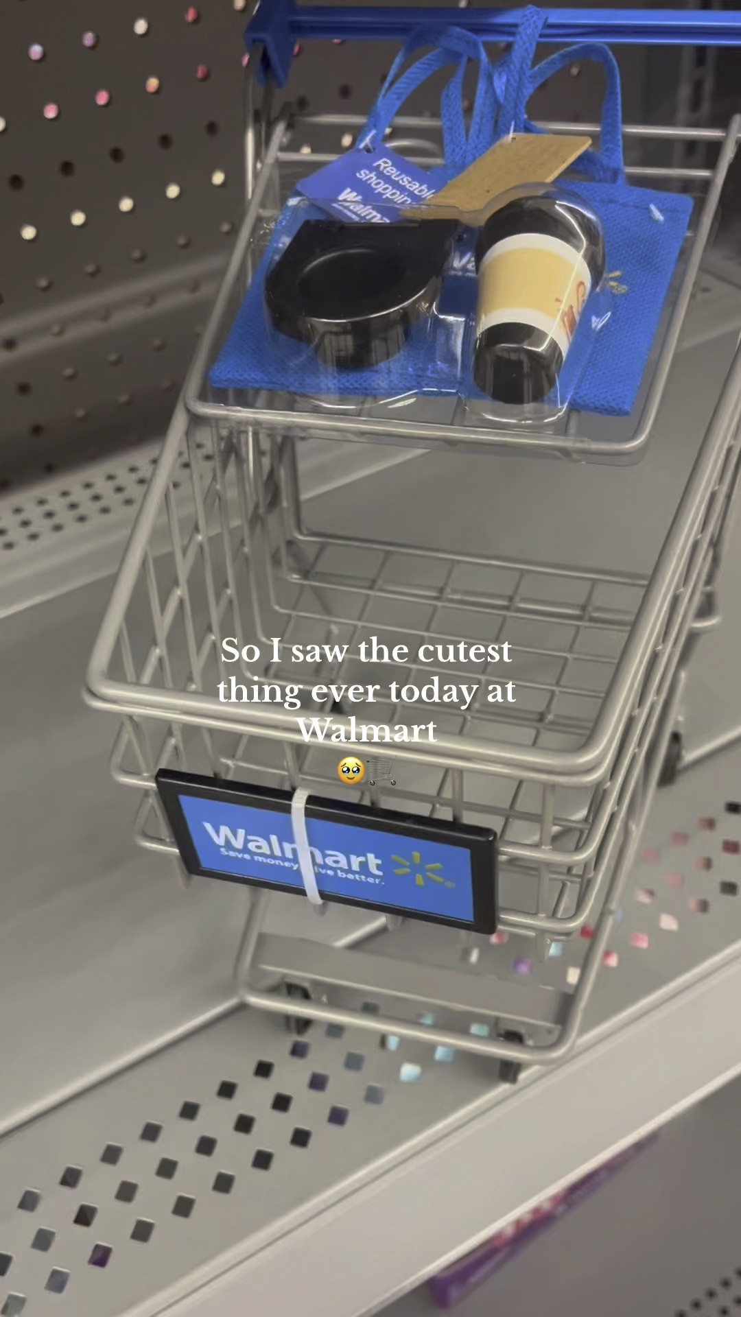 It’s not as big as the Target one because it’s for dolls 🥹 but it is SO CUTE omg! & I saw online they have a little Walmart shopping basket with groceries too but it’s out of stock currently. 

#LTKkids #LTKfindsunder50 #LTKfamily