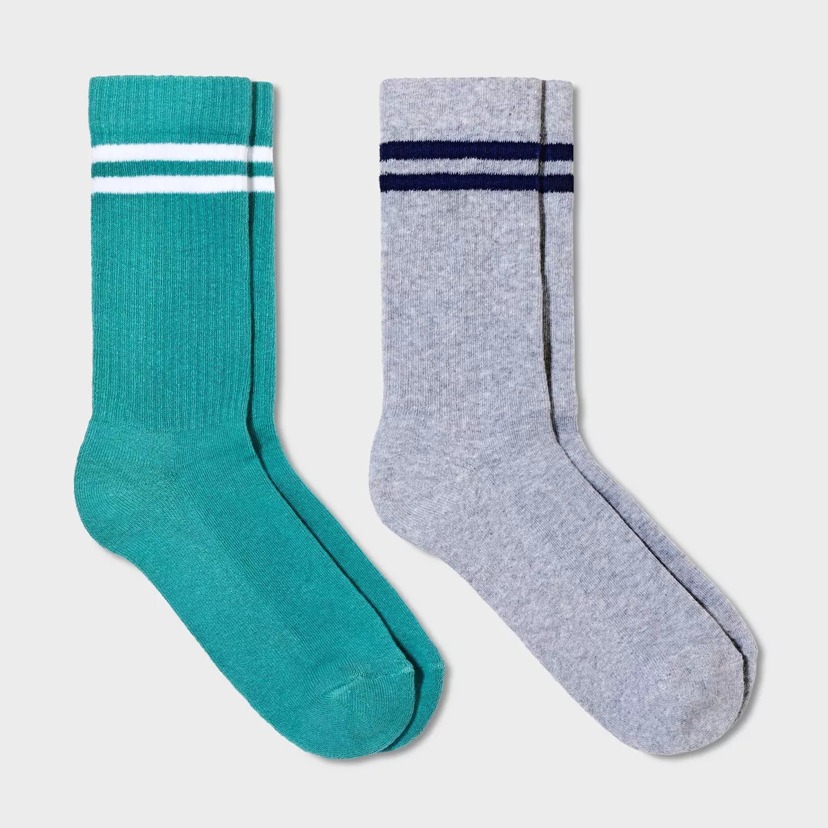 Women's 2pk Cushioned Ribbed Crew Socks - 4-10 | Target