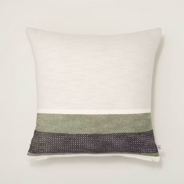 Striped Color Block Throw Pillow - Hearth & Hand™ with Magnolia | Target