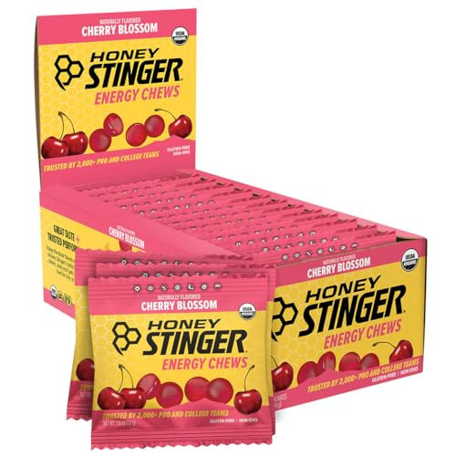 Honey Stinger Organic Cherry Blossom Energy Chew, Gluten Free & Caffeine Free, for Exercise, Running and Performance, Sports Nutrition for Home & Gym, Pre and Mid Workout, 12 Pack, 21.6 Ounce | Amazon (US)