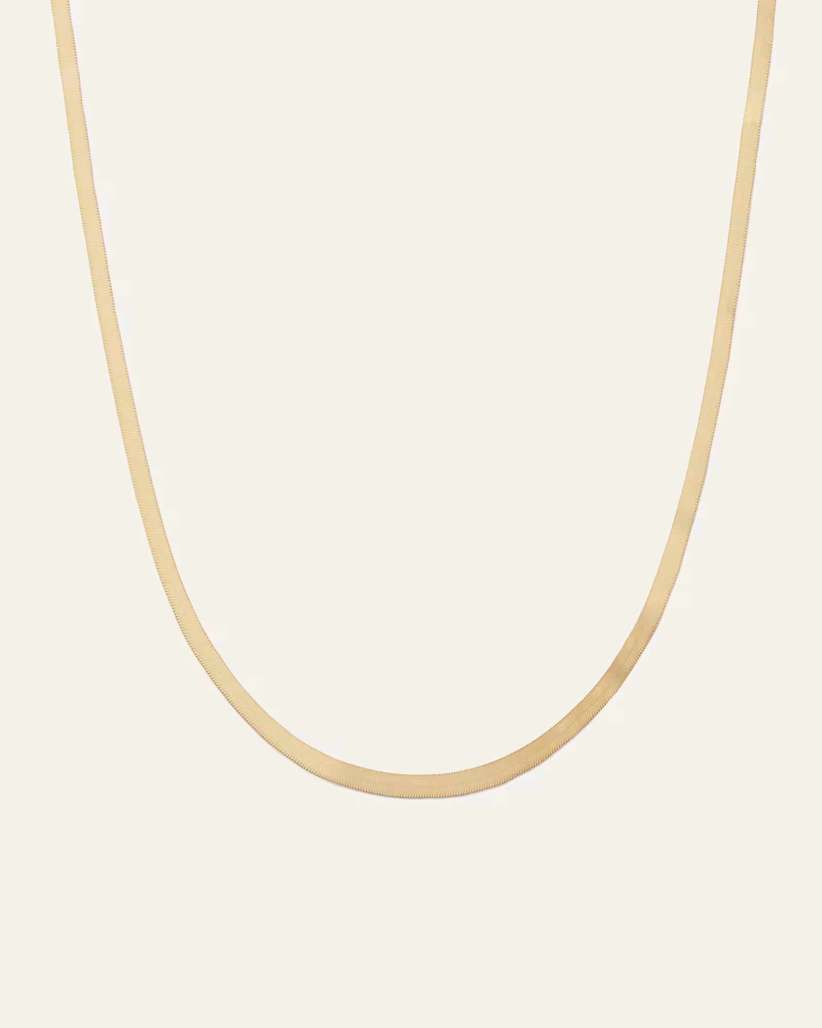 14K Gold Adjustable Herringbone Chain Necklace | Quince