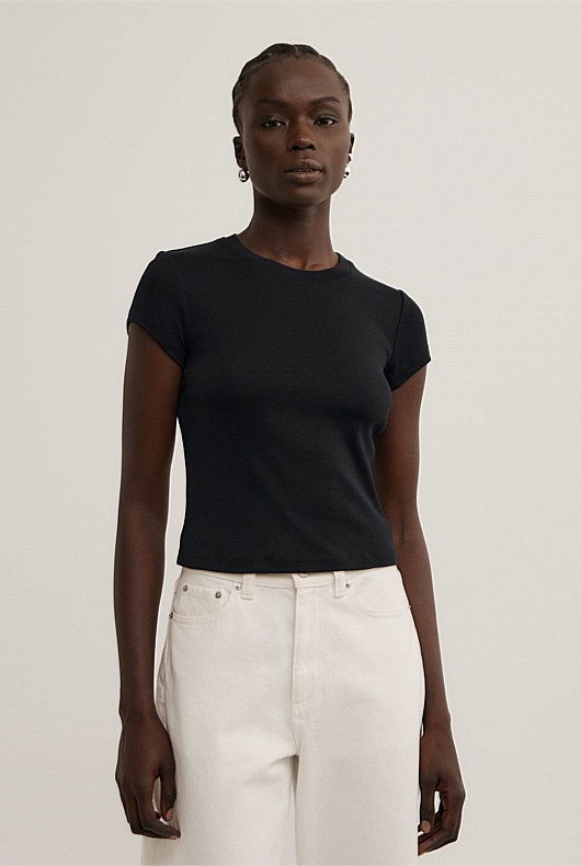 Short Sleeve Fitted T-Shirt | Witchery (AU)