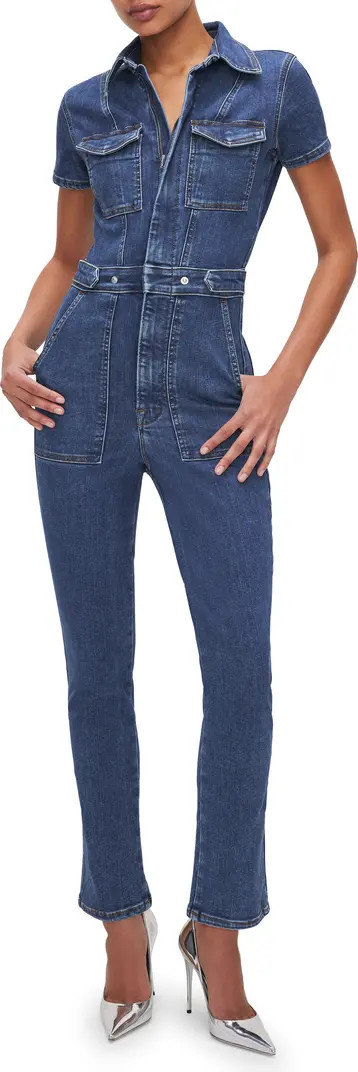 Good American Fit For Success Denim Jumpsuit | Nordstrom | Nordstrom