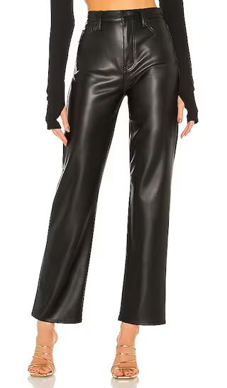 X REVOLVE Cassie Super High Straight Pant in Black | Revolve Clothing (Global)