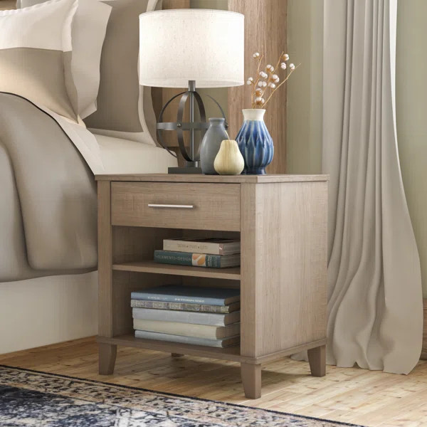Valencia 1 - Drawer Nightstand in Ash Gray | Wayfair North America