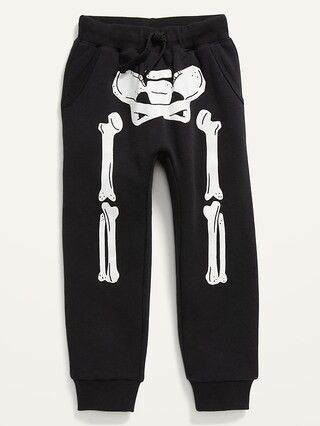 Unisex Skeleton-Graphic U-Shaped Jogger Sweatpants for Toddler | Old Navy (US)