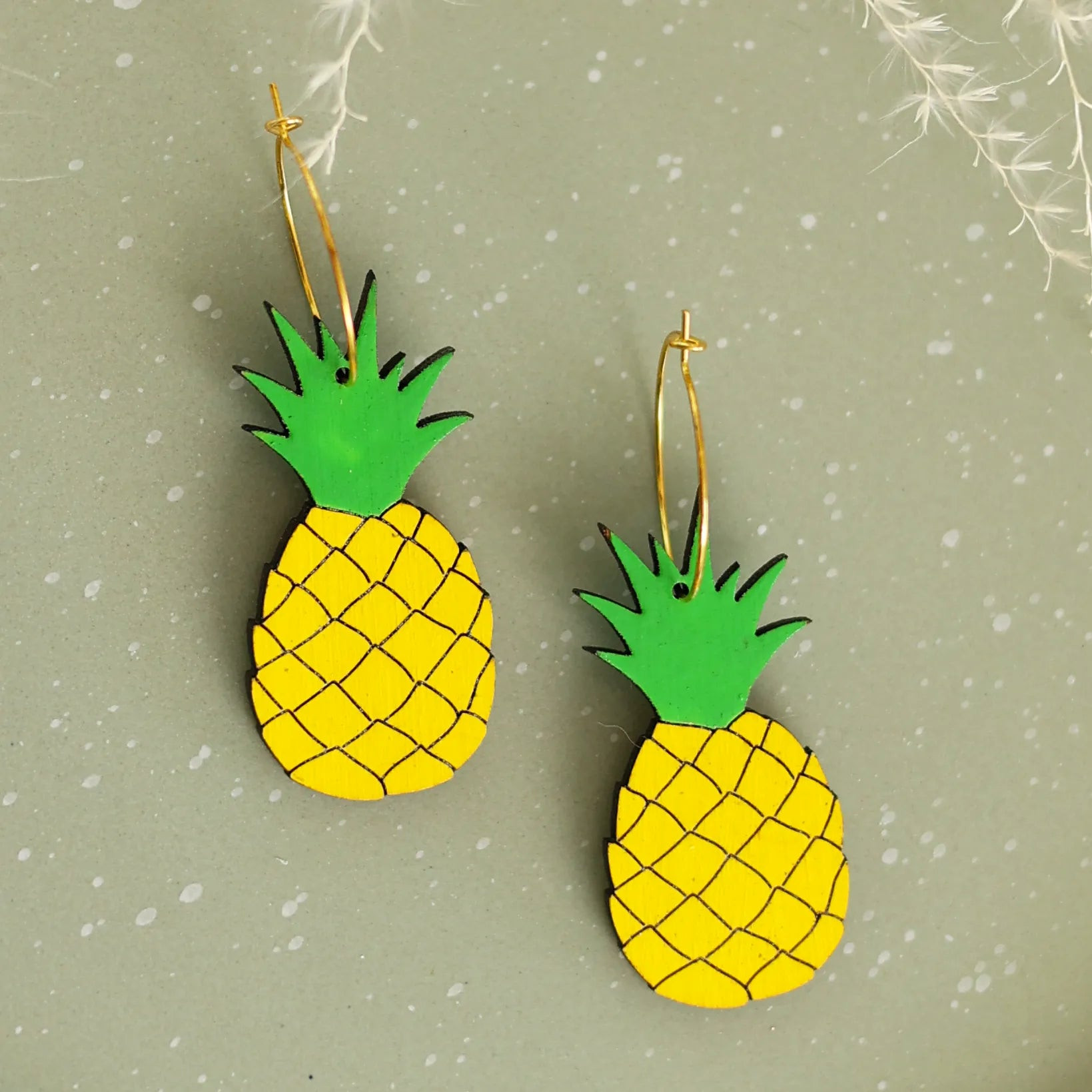 Pineapple Hoop Earrings | Le Chic Miami