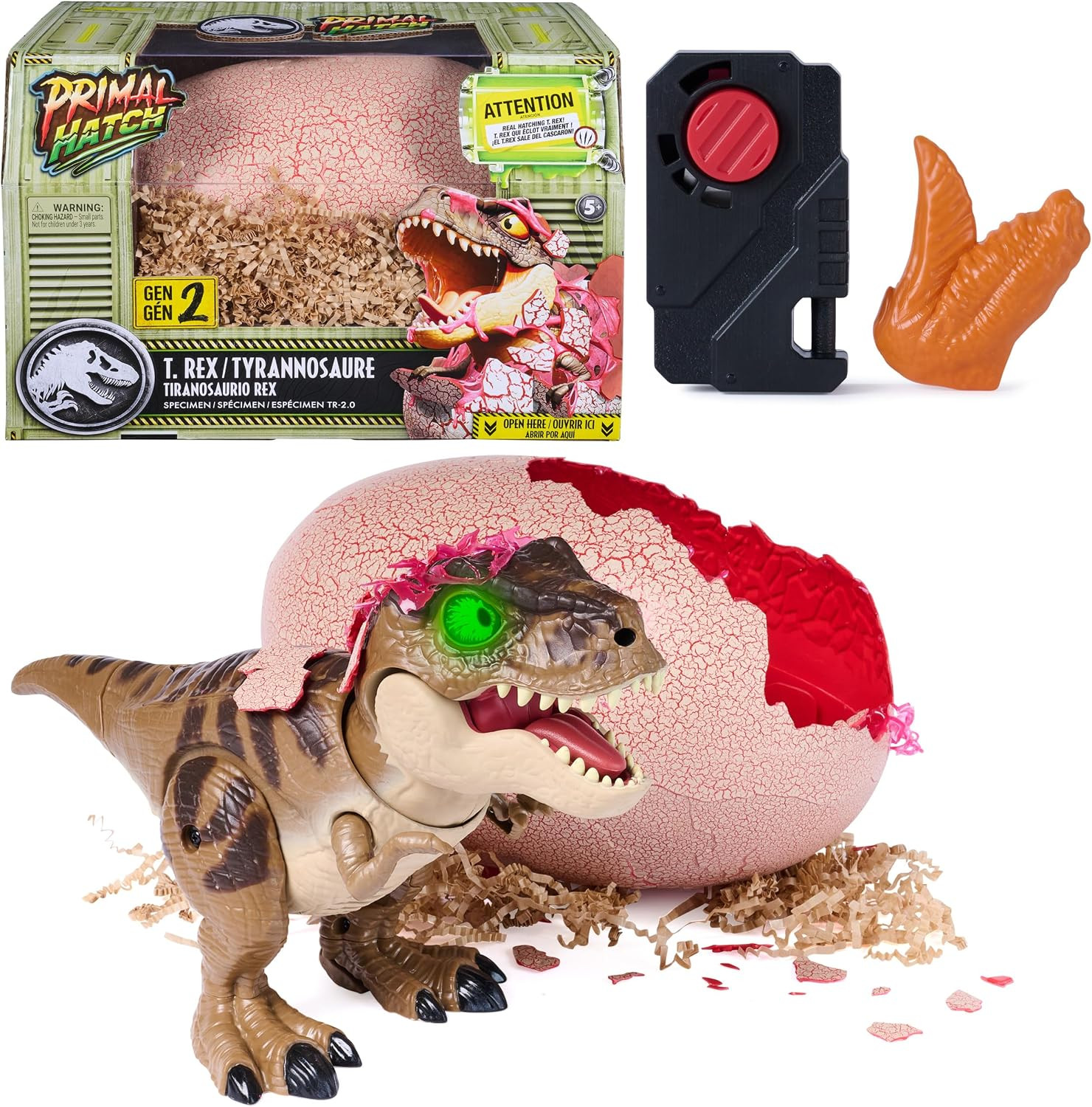 Primal Hatch Jurassic World Interactive T-Rex Toy Dinosaur Egg | Amazon (US)