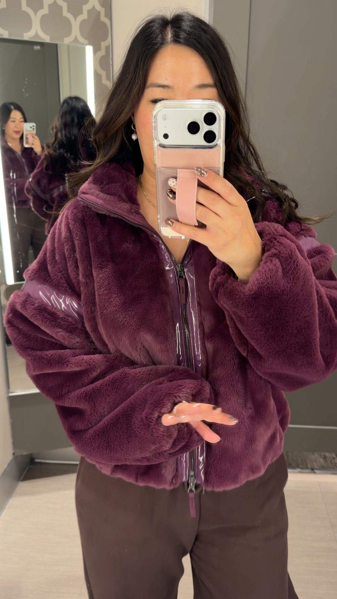 Target Faux Fur Trim Jacket now online! Wearing Medium 