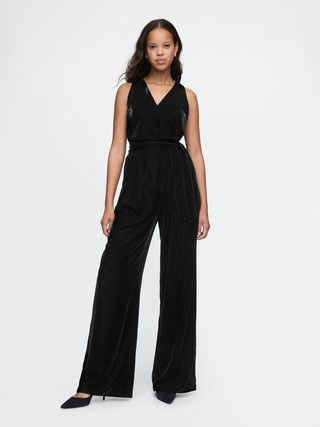 Recycled Velvet V-Neck Jumpsuit | Gap (CA)