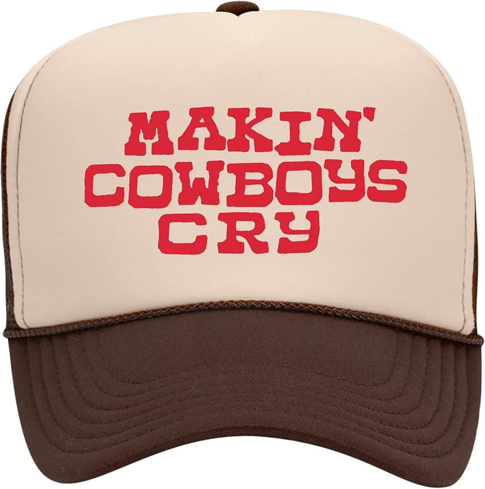 Makin' Cowboys Cry Trucker Hat | Vintage Cowgirl Western Funny Country Summer | Premium Foam Snap... | Amazon (US)