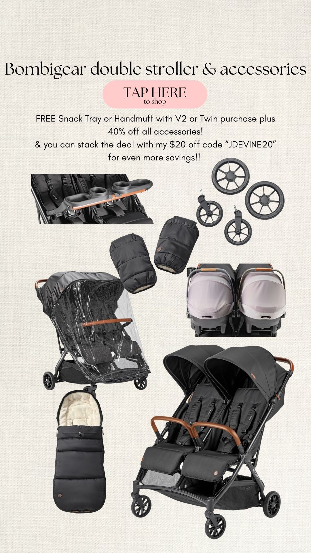 Get $70 off their stroller with my code JDEVINE20 PLUS a free gift with purchase too 😍 

#LTKFamily #LTKKids #LTKBaby