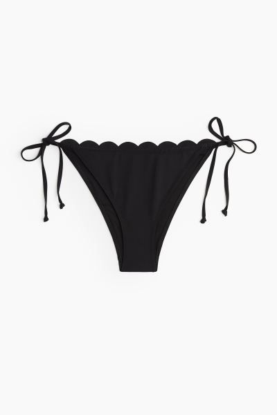 Tie Bikini Bottoms - Regular waist - Black - Ladies | H&M US | H&M (US + CA)