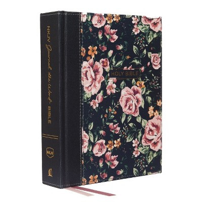 NKJV, Journal the Word Bible, Cloth Over Board, Gray Floral, Red Letter Edition, Comfort Print - by  Thomas Nelson (Hardcover) | Target