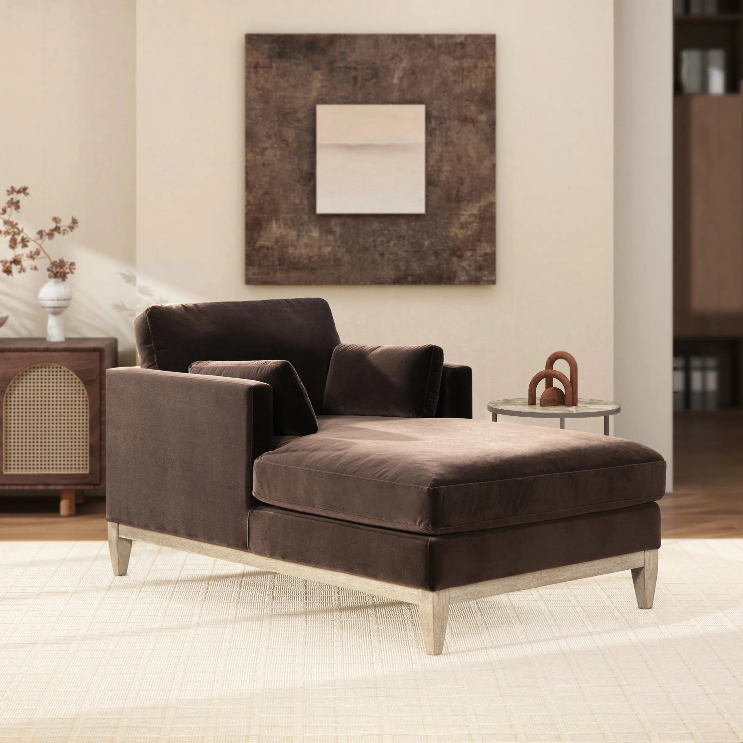 Pera Velvet Chaise Lounge | Wayfair North America