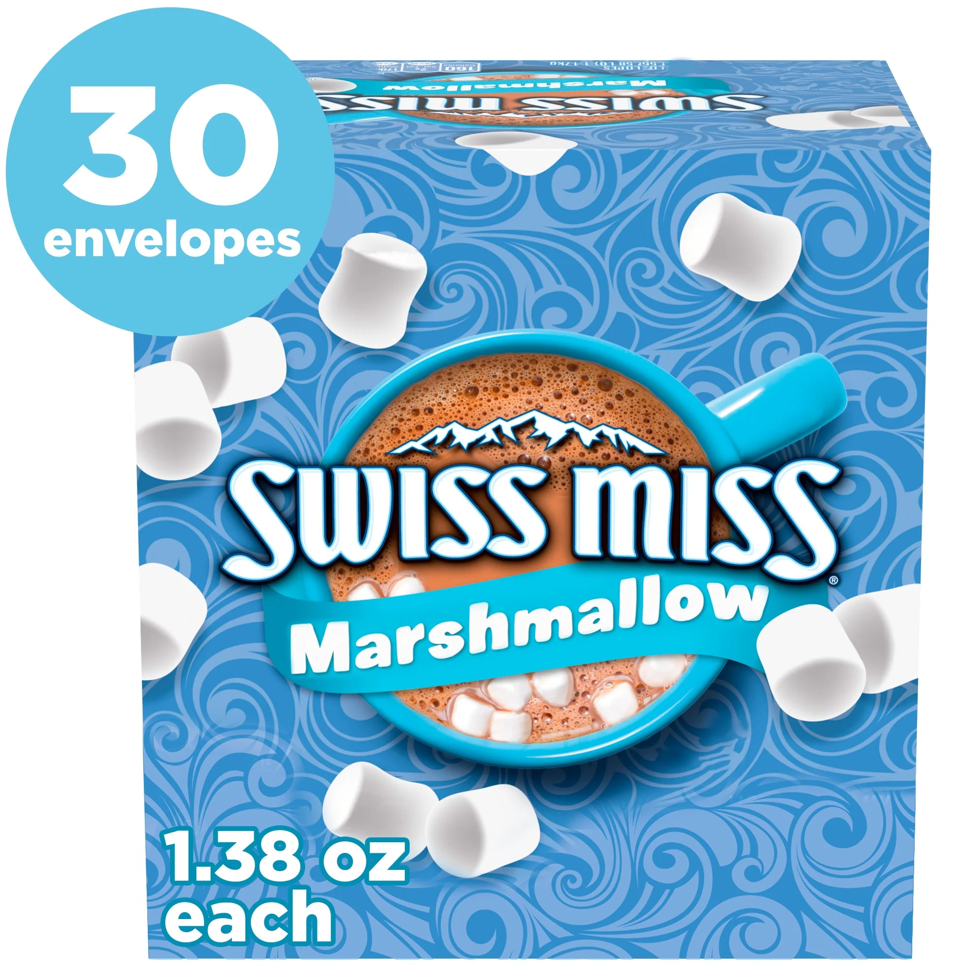 Swiss Miss Chocolate Hot Cocoa Mix With Marshmallows, 1.38 oz., 30-Count Envelopes | Walmart (US)