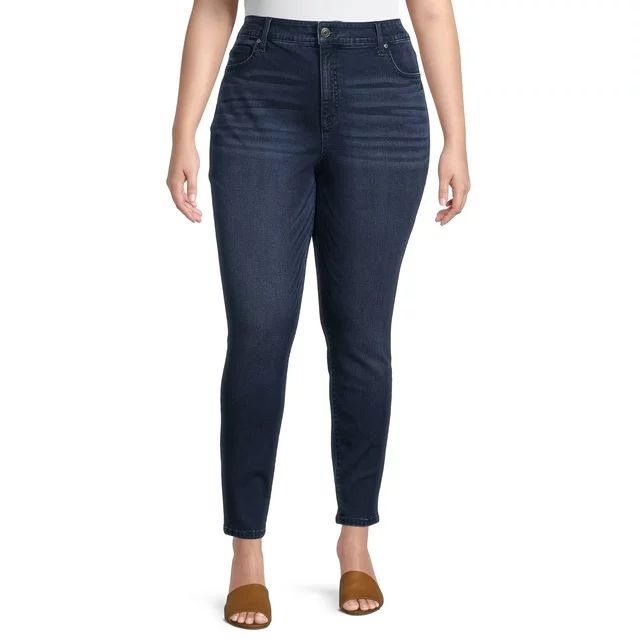 Terra & Sky Women's Plus Size Skinny Jeans, 29” Inseam | Walmart (US)