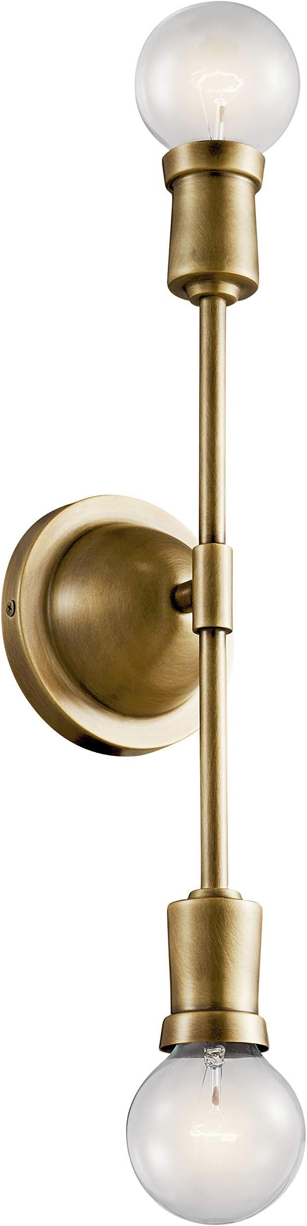 Kichler Armstrong 5" Wall Sconce Natural Brass | Amazon (US)