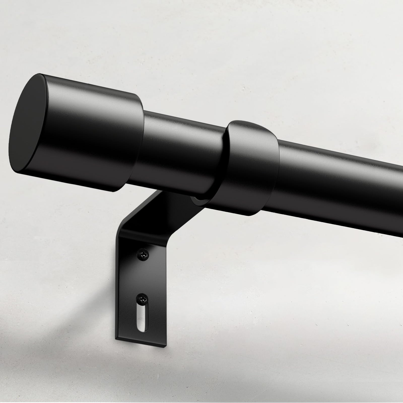 Heavy Duty Curtain Rods for Windows 66 to 120 Inch, 1 Inch Black Curtain Rods for Outdoor, Farmho... | Amazon (US)