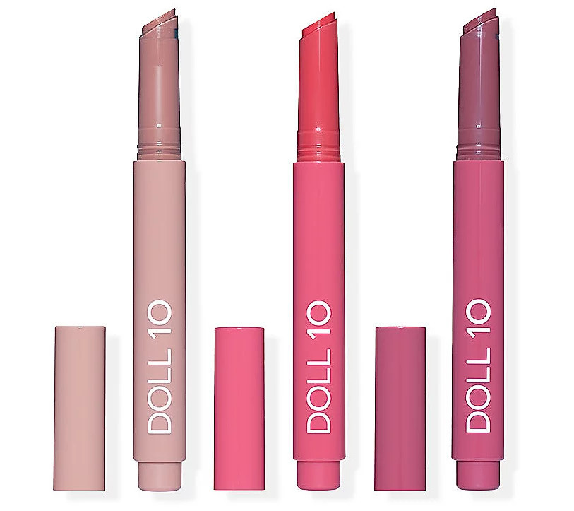 Doll 10 Peptide Plump Lip Oil Trio | QVC