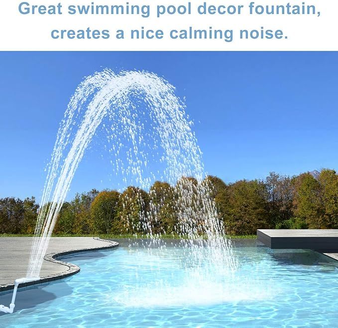 Pool Waterfall Spray Pond Fountain - Water Fun Sprinklers Above In Ground Swimming Pool Decoratio... | Amazon (US)